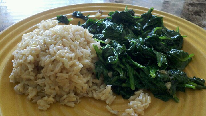 Brown Rice and Spinach