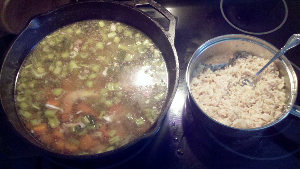 mom's chicken soup with rice